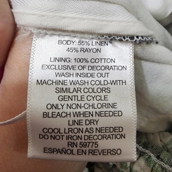 Xoxo linen blend‎ tropical palm tree wide leg jumpsuit size XXL - Picture 9 of 9